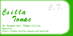 csilla tompe business card